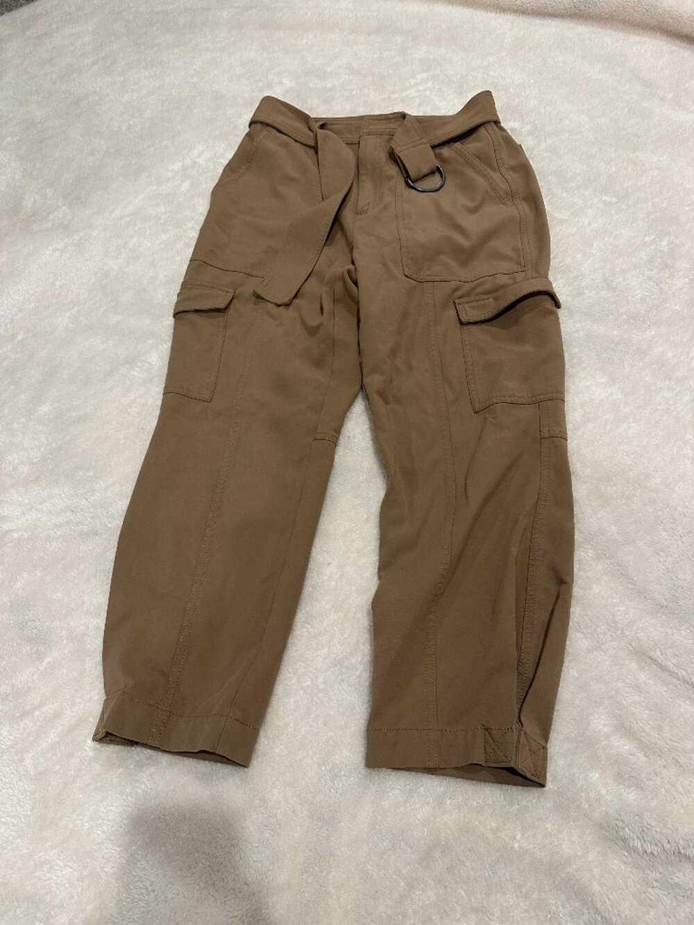 Banana Republic Khaki Cargo Pants D-Ring Belt 6